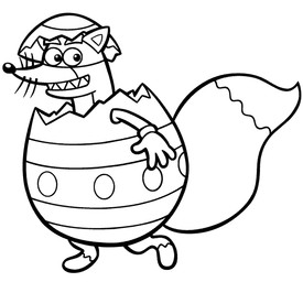anthro clothing egg fur gloves handwear looking_at_viewer male mask simple_background smile solo teeth what white_background unknown_artist dora_the_explorer swiper_(dora_the_explorer) canid canine fox mammal red_fox true_fox black_and_white digital_drawing_(artwork) digital_media_(artwork) line_art monochrome source_request