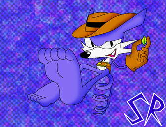 5_toes anthro barefoot belt brown_clothing brown_gloves brown_handwear brown_hat brown_headwear clothing fangs feet foot_fetish foot_focus fur gem gloves handwear hat headgear headwear holding_gem holding_object humanoid_feet long_tail looking_at_viewer male plantigrade purple_background purple_body purple_fur simple_background smile solo swirly_tail tail teeth toes ryoosakuling sega sonic_the_hedgehog_(series) fang_the_hunter dipodid jerboa mammal rodent 2020 absurd_res digital_drawing_(artwork) digital_media_(artwork) hi_res
