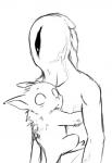 1_eye bat cuddling duo embrace female fur hi_res hug larger_female long_ears male mammal monochrome monster mother_(lore) mother_and_child_(lore) mother_and_son_(lore) no_pupils parent_(lore) parent_and_child_(lore) parent_and_son_(lore) size_difference smaller_male son_(lore) tentacles the-blackeye the_isle vein