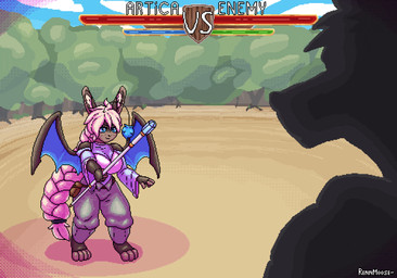 anthro big_breasts blonde_hair blue_eyes bodily_fluids braided_hair breasts butt cum cum_covered cum_inside defeated destroyed_clothing duo female fight gameplay_mechanics genital_fluids genitals gui hair health_bar magic_user male male/female messy multiple_poses nipples nude pose presenting presenting_hindquarters shortstack staff tail versus vulva wings rennmoose final_fantasy square_enix artica_tempestran_(franserene) ivalician_moogle mammal moogle animated digital_media_(artwork) pixel_(artwork) pixel_animation slideshow