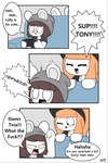 2021 2:3 animal_crossing anthro blush chinchilla chinchillid comic dialogue duo english_text female hi_res lagomorph leporid lolly_(animal_crossing) male mammal nintendo nintendo_switch profanity rabbit rodent scared text tina_(tonytoran) tony_(tonytoran) tonytoran