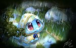 clothed clothing coat outside raincoat raining solo topwear gingy_k_fox nintendo pokemon generation_1_pokemon pokemon_(species) squirtle