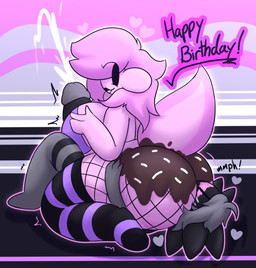 abstract_background anthro barefoot big_breasts big_butt big_penis biped blush bodily_fluids bra breast_play breasts butt candy chocolate clothed clothing cum cumshot dessert duo ejaculation eye_through_hair eyebrows eyes_closed facesitting feet female fingers fishnet_clothing fishnet_legwear food footwear genital_fluids genitals grey_hair hair heart_symbol huge_butt huge_penis humanoid_genitalia humanoid_penis kneeling leg_markings legwear looking_back lying male male/female markings monotone_body non-mammal_breasts on_back open_mouth penis pink_body pink_hair pink_tail rear_view sex simple_eyes sitting sitting_on_another socks socks_(marking) tail text thick_thighs thigh_highs three-quarter_view titfuck translucent translucent_hair underwear wide_hips hornyicakes cake_(hornyicakes) licorice_(oxyoxyoxyox) amphibian aquatic axolotl mole_salamander salamander 2025 digital_drawing_(artwork) digital_media_(artwork) english_text hi_res