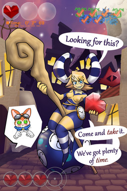 anthro breasts clock crystal_heart detailed_background duo female gameplay_mechanics genitals grinding_on_weapon horn male nipples pocketwatch pose speech_bubble sphere text vulva watch ballisticmelissa blinx_the_time_sweeper microsoft xbox_game_studios dust_herder domestic_cat felid feline felis mammal time_monster 2:3 absurd_res english_text hi_res pinup