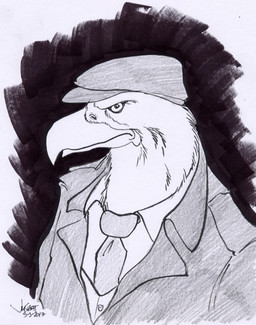 anthro clothing hat headgear headwear male solo suit rabbi-tom icono accipitrid accipitriform avian bald_eagle bird eagle sea_eagle