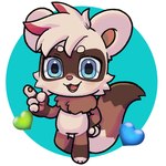 anthro blush heart_symbol male solo qooz_(artist) luiroi_le_furet vtuber luiroi domestic_ferret mammal mustelid musteline true_musteline weasel 1:1 hi_res icon