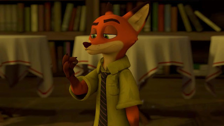 accessory anthro asymmetrical_transformation body_size_growth candy clothing dessert eating food fur green_clothing green_eyes green_shirt green_topwear macro male necktie orange_body orange_fur shirt size_transformation solo topwear transformation animorph_maniac disney zootopia nick_wilde canid canine fox mammal red_fox true_fox 16:9 3d_(artwork) 3d_animation animated digital_media_(artwork) no_sound short_playtime video widescreen