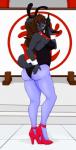 ankle_strap_heels anthro big_breasts biped breasts bunny_costume butt butt_slap clothing cosplay costume female footwear gun high_heels lingerie looking_at_viewer machine_gun pumps ranged_weapon red_clothing red_footwear red_high_heels shirt_cuffs shoes slap solo spanking submachine_gun teddy_(clothing) tournament uzi weapon kanine dragon_ball bulma sherri_mayim canid canine canis domestic_dog mammal hi_res