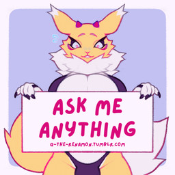 anthro bulge clothing femboy fur gesture horn looking_at_viewer male multicolored_body multicolored_fur neck_tuft shrug solo standing thong tuft two_tone_body two_tone_fur underwear white_body white_fur yellow_body yellow_fur raishiteru bandai_namco digimon q_(raishiteru) canid canine digimon_(species) fox mammal renamon 1:1 2024