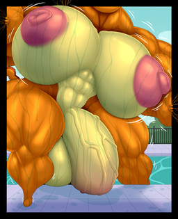 abs anthro areola balls big_areola big_balls big_breasts big_nipples big_penis breasts fur genitals gynomorph huge_areola huge_balls huge_breasts huge_nipples huge_penis hyper hyper_areola hyper_balls hyper_breasts hyper_genitalia hyper_nipples hyper_penis intersex muscular muscular_anthro muscular_gynomorph muscular_intersex nipples orange_body orange_fur outside penis solo swimming_pool tan_body tan_fur water wet ber00 disney kiff_(series) kiff_chatterley mammal rodent sciurid tree_squirrel 2026 absurd_res hi_res