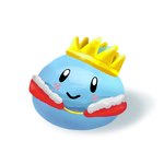 1:1 2024 blue_body blush crown digital_media_(artwork) goo_creature headgear hi_res kitkiy male roblox slime_king_(tower_heros) solo tower_heroes translucent translucent_body