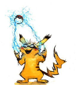 4_fingers 4_toes ambiguous_gender devil_horns_(gesture) double_devil_horns_(gesture) electric eyewear feet feral fingers fur gesture goggles hand_gesture hindpaw levitation long_mouth magic markings open_mouth paws pokeball red_markings shadow simple_background smile snout solo spread_legs spreading standard_pokeball standing toes tongue white_background yellow_body yellow_fur kenket nintendo pokemon generation_1_pokemon mammal pikachu pokemon_(species) rodent 2015 absurd_res hi_res painting_(artwork) traditional_media_(artwork) traditional_painting_(artwork)
