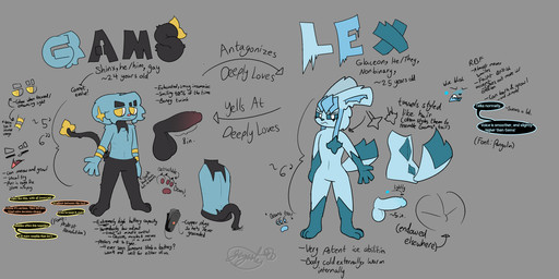 anthro balls big_balls big_penis blue_body blue_fur dark_sclera duo erection frown fur genitals humanoid_genitalia looking_at_viewer male nude open_mouth pawpads penis resting_bitch_face simple_background smile standing tail text white_eyes yellow_eyes gazaster nintendo pokemon gams_(gazaster) lex_(gazaster) canid canine eeveelution felid feline generation_4_pokemon glaceon mammal pokemon_(species) shinx 2025 2:1 absurd_res digital_media_(artwork) english_text hi_res model_sheet signature nonbinary_(lore)