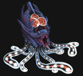 ambiguous_gender blue_body blue_skin brain open_mouth organs purple_body purple_skin solo tentacles inkguy metroid metroid_prime metroid_prime_3 nintendo alien metroid_hatcher monster