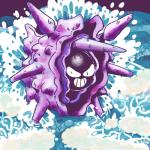 ambiguous_gender purple_body purple_shell purple_skin shell smile solo teeth water erbmaster nintendo pokemon cloyster generation_1_pokemon pokemon_(species) 1:1 hi_res