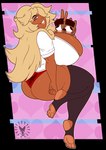 alternative_fashion anthro breasts clothing duo feet female ganguro_(fashion) gyaru hair j-fashion legwear male panties plushie stockings underwear juandelcoyote.inc canid canine canis coyote human mammal absurd_res alpha_channel hi_res