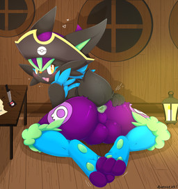 anus balls blush butt clothing condom curling_toes feet furniture genitals hat headgear headwear holowear_(pokemon) knife lamp lantern male peaked_cap pirate presenting presenting_anus sexual_barrier_device solo spread_anus spread_legs spreading table tail toes window pixelyteskunk nintendo pokemon pokemon_unite captain_style_cinderace powder_(powdercinderace) cinderace generation_8_pokemon lagomorph leporid mammal pokemon_(species) rabbit absurd_res hi_res