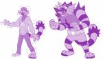 3_toes 5_fingers anthro bald claws clothed clothing feet fingers fur long_tail magic male multicolored_body multicolored_fur nude open_mouth simple_background solo striped_body striped_fur stripes sweater tail teeth toes tongue topwear transformation transformation_sequence white_background hornbuckle nintendo pokemon felid generation_7_pokemon incineroar mammal pokemon_(species) 2017 digital_drawing_(artwork) digital_media_(artwork) sequence