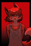 anthro cheek_markings cheek_tuft clothed clothing facial_markings facial_tuft femboy fluffy fluffy_ears fluffy_tail fur hair head_markings male markings orange_eyes orange_hair red_background red_lighting shirt simple_background solo tail tank_top topwear tuft n3tsc4pe boyfriend_to_death ren_hana animal_humanoid beastkin_(gatobob) canid canine fox humanoid mammal visual_novel 2:3 absurd_res digital_media_(artwork) hi_res