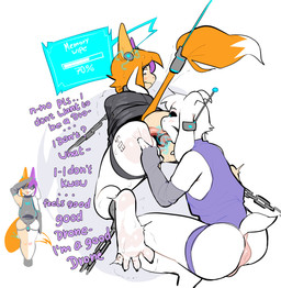 anal antennae_(anatomy) anthro anus bdsm blush bodily_fluids bondage bound brainwashing butt chain chain_leash chained clothing collar cuff_(restraint) dialogue drone dronesuit dronification duo earpiece earplugs electricity electrostimulation feet gaping gaping_anus gloves gynomorph hair handwear hypnosis intersex kneeling latex latex_clothing leash lightning male mind_break mind_control mind_wipe oral orange_hair puffy_anus restrained restrained_arms restraints rimming rimming_male serial_number sex shackled shackles spreading straitjacket submissive sweat sweatdrop sweaty_butt sweaty_feet tail text tight_clothing tongue young conditional_dnp kinkykong undertale undertale_(series) asriel_dreemurr j8_(cakebatterbossmonster) boss_monster_(undertale) bovid caprine goat mammal absurd_res english_text hi_res