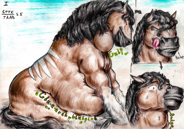 belly big_belly burping comic_panel digestion digestion_noises feral licking male muscular neck_bulge oral_vore rumbling_stomach solo tongue vore anxiousboar equid equine horse mammal absurd_res colored graphite_(artwork) hi_res traditional_media_(artwork)