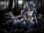 4:3 anal anal_penetration anthro balls banette black_body black_fur blue_body blue_fur bodily_fluids butt canid canine cum cum_in_ass cum_inside cum_while_penetrated cumshot digital_media_(artwork) duo ejaculation erection french_kissing fur furryratchet generation_3_pokemon generation_4_pokemon genital_fluids genitals grass hands-free humanoid humanoid_genitalia humanoid_penis kissing lucario male male/male male_penetrated male_penetrating male_penetrating_male mammal nintendo nude orgasm penetration penis plant pokemon pokemon_(species) red_eyes sex size_difference tail yellow_body yellow_fur