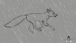16:9 absurd_res animated animator617 canid canine dark fox frame_by_frame hi_res mammal raining running short_playtime solo widescreen