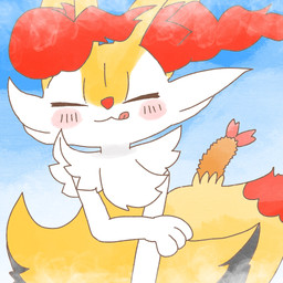 :3 ambiguous_anthro ambiguous_gender anthro biped blush blush_stickers closed_smile dipstick_tail eyes_closed food front_view licking licking_lips markings mouth_closed object_in_tail shrimp_(food) simple_background smile solo tail tail_markings tongue tongue_out wind annyui0611 nintendo pokemon braixen canid generation_6_pokemon mammal pokemon_(species) 1:1 2022 digital_drawing_(artwork) digital_media_(artwork) half-length_portrait hi_res japanese_description portrait translated_description