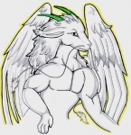 4_fingers anthro barbel_(anatomy) fingers flesh_whiskers green_eyes horn long_ears long_whiskers male simple_background solo tuft whisker_tuft whiskers wings talakestreal mythology sckhar angel_dragon dragon mythological_creature mythological_scalie scalie