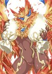 ambiguous_gender anthro bag beak bedroom_eyes chest_gem claws curvy_figure feather_hair feathered_wings feathers gem markings narrowed_eyes navel nude open_beak open_mouth orange_body orange_feathers pseudo_hair seductive simple_background solo thick_thighs tongue white_background wide_hips wings sa_ba_can xenoblade_(series) xenoblade_chronicles xenoblade_chronicles_2 roc_(xenoblade) avian bird blade_(xenoblade) 2020 male_(lore)