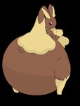 2020 alpha_channel anthro big_butt big_ears black_eyes brown_body brown_ears brown_tail bubble_(incidental) butt cel_shading colored digital_media_(artwork) eyebrows female generation_4_pokemon hi_res huge_butt huge_ears hyper hyper_butt hyper_pear incidental_(artist) looking_at_butt looking_at_own_butt looking_back looking_back_at_self lopunny monobutt nintendo pink_nose pink_sclera pokemon pokemon_(species) scut_tail shaded short_tail simple_background solo tail tan_ears tan_eyebrows transparent_background worried