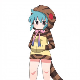 4_eyes asian_clothing bent_legs big_tail blue_clothing blue_hair blue_panties blue_underwear bottomwear breasts brown_eyes calm clothed clothing east_asian_clothing exposed_leg eyebrow_through_hair eyebrows female flashing flashing_panties footwear geta hair hand_in_pocket hands_in_both_pockets hoodie japanese_clothing kick legs_up looking_at_viewer markings midair mouth_closed movement moving multi_eye multicolored_hoodie multicolored_ribbon panties pantsless panty_peek panty_shot pattern_bottomwear pattern_clothing pattern_hoodie pattern_panties pattern_topwear pattern_underwear pink_bow pockets red_eyes roundhouse_kick sandals shoelaces shoes simple_background snake_hood solo striped_bottomwear striped_clothing striped_hoodie striped_markings striped_panties striped_tail striped_topwear striped_underwear stripes tail tail_markings tan_clothing tan_hoodie tan_topwear thick_tail topwear translucent translucent_hair underwear unusual_clothing waving_tail white_background white_clothing white_panties white_underwear tontaro asian_mythology east_asian_mythology japanese_mythology kemono_friends mythology tsuchinoko_(kemono_friends) animal_humanoid cryptid humanoid mythological_creature mythological_scalie reptile reptile_humanoid scalie scalie_humanoid snake snake_humanoid tsuchinoko yokai 1:1 2022 animated digital_media_(artwork) japanese_description loop shaded