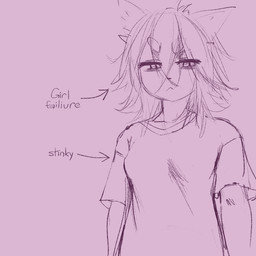 anthro breasts clothed clothing eye_bags female fully_clothed solo yutsi_catboi domestic_cat felid feline felis mammal 1:1