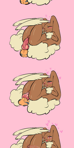 animal_genitalia animal_penis balls blush bodily_fluids brown_body brown_fur butt canine_genitalia canine_penis cum cum_inside disembodied_penis drooling duo erection female female_focus female_penetrated feral flat_chested fur genital_fluids genitals happy happy_sex heart_eyes heart_symbol internal interspecies knot knotting lying male male/female male_penetrating male_penetrating_female nude on_back open_mouth orgasm penetration penile penile_penetration penis penis_in_vagina saliva sex simple_background smile solo_focus tears tongue vaginal vaginal_knotting vaginal_penetration vulva tinynasties_(artist) nintendo pokemon generation_4_pokemon lagomorph lopunny mammal pokemon_(species) absurd_res aliasing binary_drawing digital_drawing_(artwork) digital_media_(artwork) hi_res