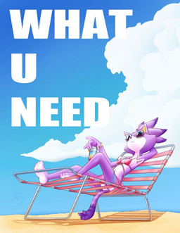 4_toes anthro barefoot beach beach_chair beverage bikini bracelet breasts butt clothed clothing countershade_feet countershading day dipstick_tail eyewear feet female fur hair holding_beverage holding_object jewelry lounging lying markings navel on_back paws plantigrade purple_body purple_fur purple_hair raised_arm red_bikini red_clothing red_swimwear sarong side_boob sky slim_anthro slim_female small_breasts small_butt soles solo song_name sunbathing sunglasses swimwear tail tail_markings text three-quarter_view toes two-piece_swimsuit wearing_sunglasses high5art sega sonic_the_hedgehog_(series) blaze_the_cat domestic_cat felid feline felis mammal 2023 digital_drawing_(artwork) digital_media_(artwork) english_text hi_res signature