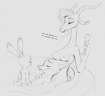 anthro bathing biped breasts cocktail_glass container cup dialogue drinking_glass female female_anthro glass glass_container glass_cup group hair holding_glass holding_object horn hot_tub male male/female male_anthro nude partially_submerged profanity size_difference text trio s1m disney zootopia gazelle_(zootopia) judy_hopps nick_wilde antelope bovid canid canine european_rabbit fox gazelle lagomorph leporid mammal oryctolagus rabbit red_fox true_fox 2024 english_text hi_res monochrome sketch