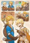 being_watched blonde_hair climbing clothing cooking cooking_pot duo fingerless_gloves flying gameplay_mechanics gesture gloves hair hand_holding handshake handwear happy looking_at_another male not_furry open_mouth open_smile rock smile treasure_chest ry-spirit breath_of_the_wild genshin_impact mihoyo nintendo the_legend_of_zelda aether_(genshin_impact) link elf human humanoid hylian mammal 2021 crossover hi_res signature