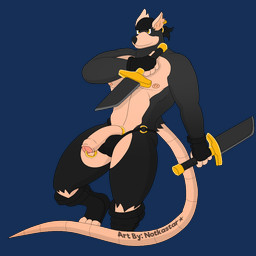 accessory anthro balls clothing cock_ring dagger fur genital_piercing genitals hair jewelry kerchief male melee_weapon muscular muscular_anthro muscular_male nipples penis penis_accessory penis_jewelry penis_piercing piercing prince_albert_piercing smile solo text thong underwear weapon conditional_dnp notkastar mammal murid murine rat rodent 1:1 alpha_channel
