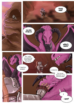 ambiguous_gender armor armored_boots claws clothing dialogue duo fangs feet feral growth muscular paws species_transformation teeth torn_clothing transformation art-accountant mythology dragon mythological_creature mythological_scalie reptile scalie absurd_res comic hi_res