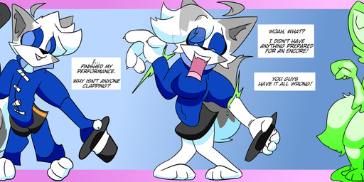 anthro dripping female gender_transformation inanimate_transformation male melting performance solo text transformation andetheslayer felid feline goo_creature mammal absurd_res english_text hi_res sequence
