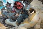4_toes anal animal_genitalia animal_penis anthro anthro_on_anthro anus backsack balls beach brown_body brown_fur butt canine_genitalia canine_penis claws collar detailed_background dominant dominant_anthro dominant_male duo fangs feet fingers_between_toes fur genitals grey_body grey_fur internal knot leash leash_pull leashed_collar licking licking_lips male male/male male_on_anthro male_rimming_male muscular muscular_anthro muscular_male nipples open_mouth oral pawpads paws penis perineum prostate rear_view rimming sex sex_on_the_beach submissive submissive_anthro submissive_male tan_body tan_fur teeth toe_claws toes tongue tongue_out white_body white_fur ewademar canid canine canis mammal wolf hi_res