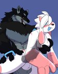 anal anal_penetration anthro anthro_on_anthro anthro_penetrated anthro_penetrating anthro_penetrating_anthro anthro_penetrating_male balls big_balls big_pecs big_penis black_body black_fur black_lips blue_background bulge chest_fur dominant dominant_anthro dominant_male duo femboy from_behind_position fur genitals grey_body grey_fur handles_on_thighs huge_penis inflatable knot knotted_penis licking licking_lips licking_own_lips lips male male/male male_penetrated male_penetrating male_penetrating_anthro male_penetrating_male null null_bulge pecs penetration penile penile_penetration penis penis_in_ass pink_body sex simple_background submissive submissive_anthro submissive_male thick_bottom_lip tongue tongue_out white_body x-ray_view midnite_fsnax rox_(midnite_fsnax) animate_inanimate bovid canid canine canis caprine goat hybrid living_inflatable mammal wolf hi_res trans_(lore) trans_man_(lore)