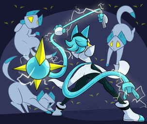 4_fingers action_pose ambiguous_gender anthro biped black_body blue_ears blue_hair blue_tail boots clothed clothing crowd dipstick_tail dress electricity electricity_manipulation elemental_manipulation empty_eyes eyes_closed eyes_in_darkness female feral fingers floating_hands footwear foreshortening fully_clothed fur group hair holding_object holding_weapon holding_whip jumping larger_anthro larger_female leg_markings looking_at_another machine markings melee_weapon midair monotone_hair monotone_tail multicolored_body multicolored_fur multicolored_tail open_mouth pose purple_background quadruped rear_view shoes short_hair simple_background size_difference slim smaller_ambiguous smaller_feral smile socks_(marking) standing stretching tail tail_markings two_tone_body two_tone_fur two_tone_tail weapon whip white_body white_boots white_clothing white_dress white_footwear white_fur wide_stance yellow_eyes chaokocartoons deltarune undertale_(series) tasque_manager darkner felid feline mammal robot tasque 2021 digital_media_(artwork) full-length_portrait hi_res portrait