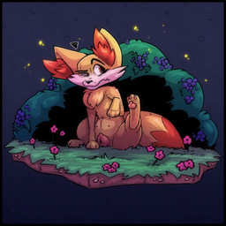 6_nipples animal_genitalia animal_vulva annoyed berry canine_genitalia canine_vulva cheek_tuft chest_tuft dirt facial_tuft female feral flower food fruit fur genitals grass inner_ear_fluff looking_aside multi_nipple multicolored_body multicolored_fur nipples orange_body orange_eyes orange_fur plant raised_leg shrub sitting sitting_on_ground size_difference smaller_female solo tail tuft vulva white_body white_fur yellow_body yellow_fur iniquity nintendo pokemon arthropod beetle elateroid fennekin firefly generation_6_pokemon insect pokemon_(species) 1:1 hi_res