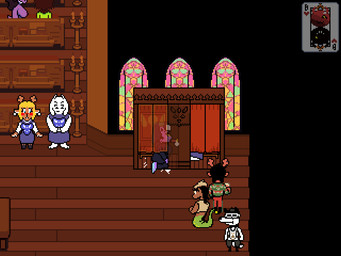 aged_up anthro anthro_penetrated balls blush bodily_fluids breasts church confession_booth cum cum_on_ground delta_rune_(emblem) fellatio female female_penetrated genital_fluids genitals group male male/female male_penetrating male_penetrating_female nude nun_outfit oral oral_penetration penetration penile penile_penetration penis penis_in_mouth sex sprite sprite_art symbol bladedbard deltarune undertale undertale_(series) aaron_(undertale) asgore_dreemurr catty_cattenheimer doggo_(undertale) kris_dreemurr noelle_holiday rudolph_holiday susie_(deltarune) toriel felid feline human mammal 4:3 animated digital_media_(artwork) pixel_(artwork) pixel_animation
