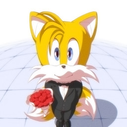 anthro black_clothing black_footwear black_shoes black_suit black_tie_(suit) blue_eyes bouquet clothing dipstick_tail floor flower footwear fur gloves handwear looking_at_viewer male markings nervous nervous_smile plant rose_(flower) short_male simple_background smile solo suit suit_and_tie tail tail_markings tile tile_floor wedding white_background white_body white_fur yellow_body yellow_fur young young_anthro young_male angelauxes sega sonic_the_hedgehog_(series) miles_prower canid canine fox mammal 1:1