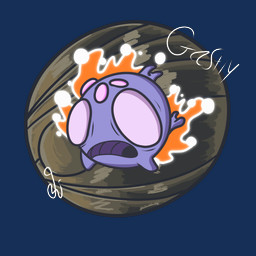 ambiguous_gender big_eyes empty_eyes floating open_mouth particles purple_body solo text white_text jakobsdumpsterfyre hollow_knight_(franchise) nintendo pokemon team_cherry gastly generation_1_pokemon pokemon_(species) spirit 2026 crossover english_text hi_res signature