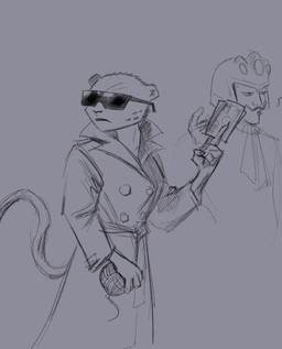 4_fingers anthro ascot ball biped cat_toy claws clothed clothed_anthro clothed_female clothed_human clothed_male clothing coat curved_tail duo eyewear facial_hair female finger_claws fingers fur fur_tuft giving_money grey_background hat head_tuft head_turned headgear headwear holding_ball holding_money holding_object humanoid_hands iris looking_away looking_forward male markings money mouth_closed mustache pupils simple_background spots spotted_body spotted_face spotted_fur standing sunglasses tail three-quarter_view topwear trenchcoat tuft wearing_sunglasses dravotnogg dc_comics cheetah_(dc) crazy_quilt cheetah felid feline human mammal 2025 digital_drawing_(artwork) digital_media_(artwork) greyscale hi_res monochrome sketch