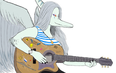 acoustic_guitar anthro biped blue_body bone_frill clock clothed clothed_anthro clothed_female clothing communism feathered_wings feathers female fingers frill_(anatomy) grey_body grey_feathers grey_hair guitar hair hammer_and_sickle holding_guitar holding_musical_instrument holding_object humanoid_hands jewelry long_hair markings musical_instrument orange_eyes pattern_clothing pattern_shirt pattern_topwear pendant plucked_string_instrument politics russian shirt side_view simple_background smile solo soviet_flag soviet_union string_instrument striped_clothing striped_markings striped_shirt striped_topwear stripes topwear watch white_background wings wristwatch dumacukr(d5214) goodbye_volcano_high ko_op_(game_developer) fang_(gvh) prehistoric_species pterosaur reptile scalie 16:10 2024 colored hi_res widescreen