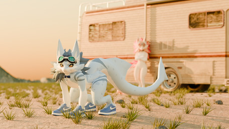 anthro clothing duo eyewear eyewear_on_head footwear glasses glasses_on_head male male/male shoes sneakers waffelkins italian_brainrot_animals tralalero_tralala aquatic fish novabeast shark 16:9 3d_(artwork) 4k absurd_res digital_media_(artwork) hi_res meme widescreen